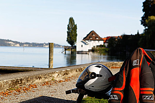 摩托车头盔,外套,堤岸,康士坦茨湖