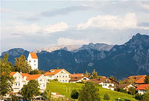 乡村,阿尔卑斯山,巴伐利亚