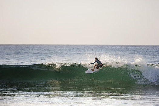 女人,冲浪,北下加利福尼亚州,墨西哥