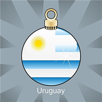 乌拉圭,旗帜,圣诞节,形状