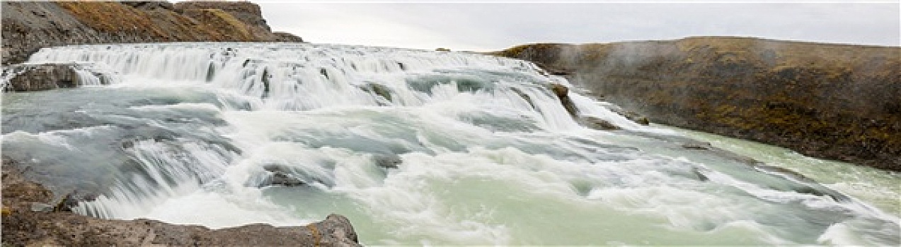 瀑布,河,冰岛