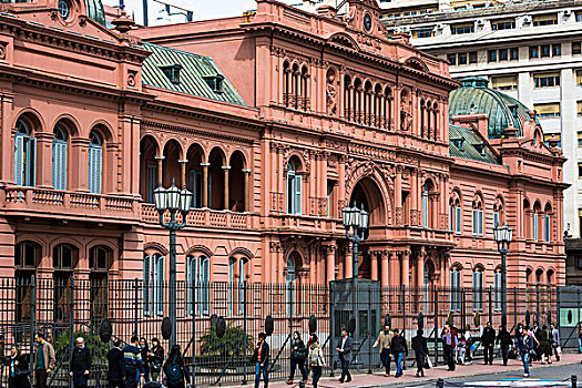 玫瑰宫,总统府,五月广场,布宜诺斯艾利斯,阿根廷