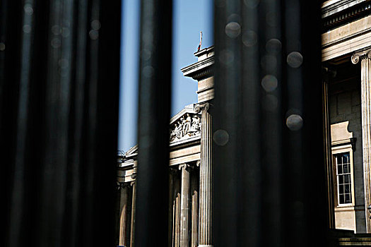 英国,伦敦,布鲁姆斯伯里,看穿,栏杆,街道,大英博物馆