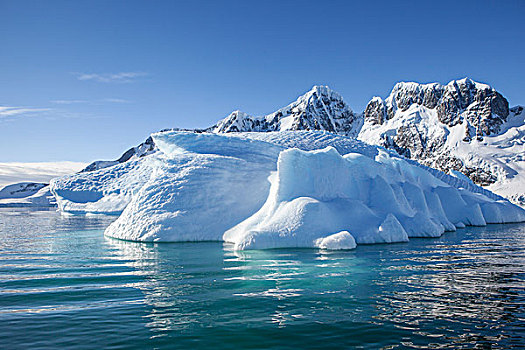 冰,石头,南极半岛,南极
