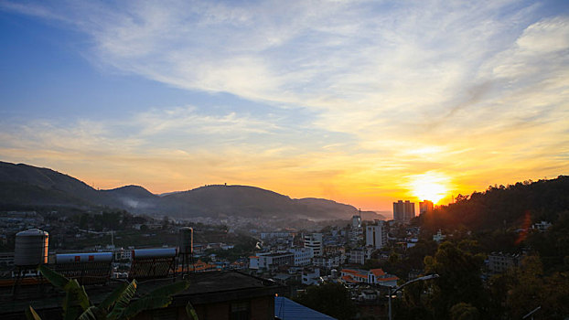 云南,芒市,畹町,夕阳,风景