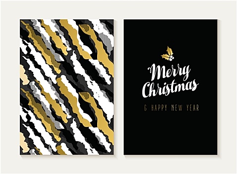 圣诞快乐,新年,金色,复古,图案,卡片