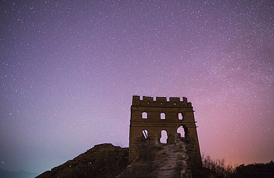 古北口长城星空