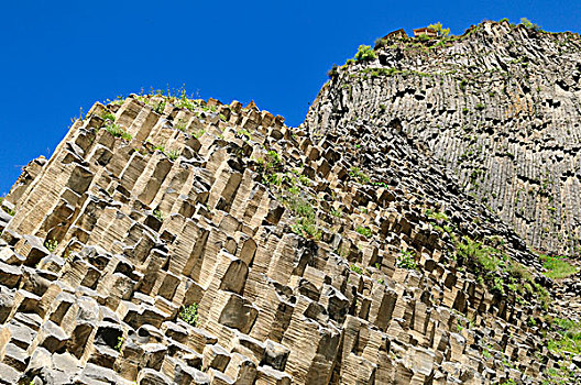 巨大,玄武岩,柱子,峡谷,靠近,区域,亚美尼亚,亚洲