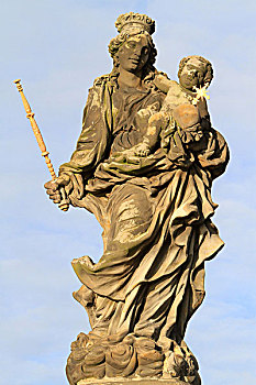 雕塑,查理大桥,布拉格,捷克共和国