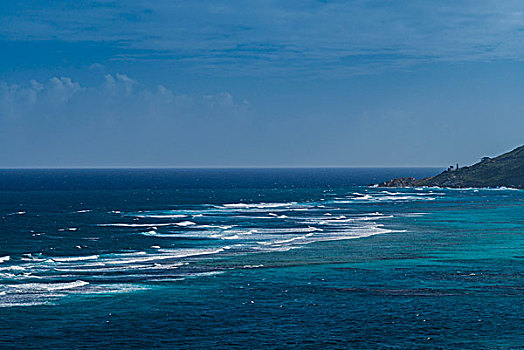 英属维京群岛,维京果岛,铜矿,湾,俯视图