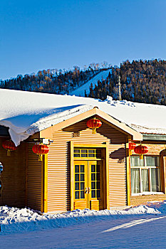 雪乡,双峰林场,村庄,风景,白天,黑龙江,牡丹江