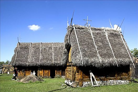 中世纪,农舍,哥特兰岛,瑞典