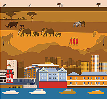 旅游胜地,南非,非洲,部落,动物