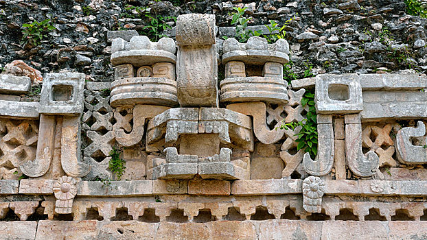 浮雕,面具,雨,神,历史,玛雅,城市,尤卡坦州,墨西哥,中美洲