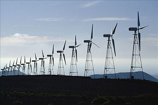 风车,兰索罗特岛,加纳利群岛,西班牙