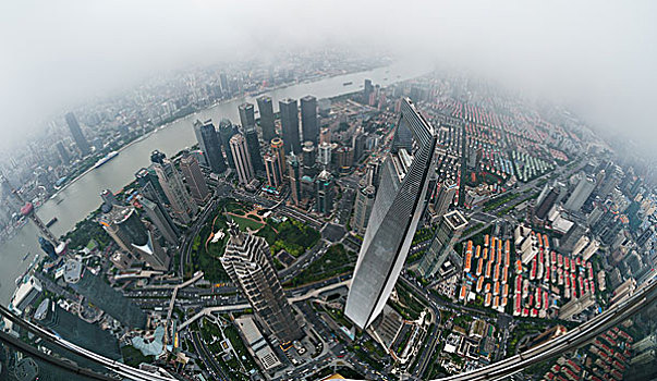 上海陆家嘴金融贸易区全景