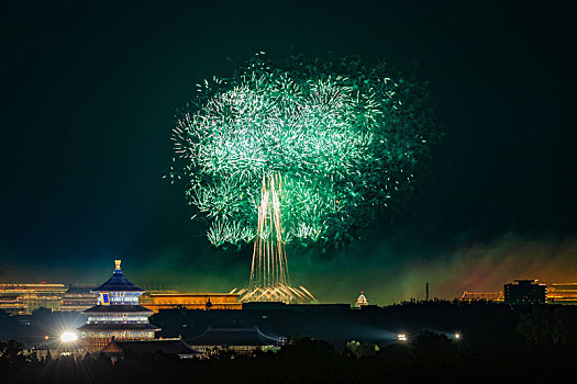 建国七十周年烟花表演