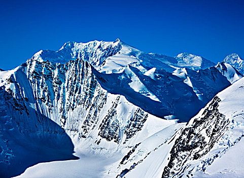 积雪,山脉,山,温哥华,克卢恩国家公园,育空,加拿大