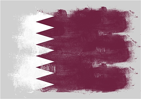 旗帜,卡塔尔,涂绘,画刷