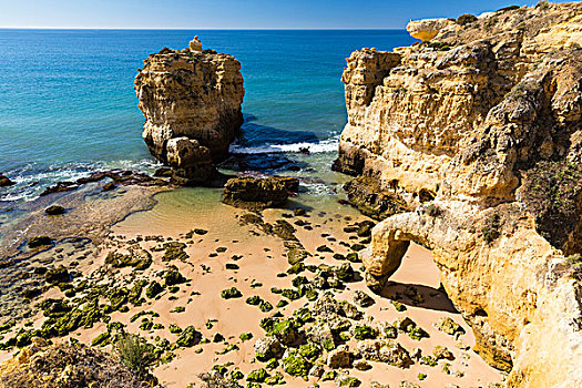 岩石构造,阿尔布斐拉,阿尔加维,葡萄牙