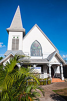 教堂,乌波卢岛,萨摩亚群岛,南太平洋
