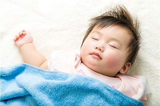 亚洲人,女婴,睡觉