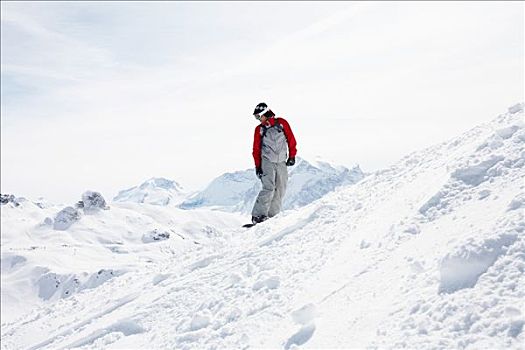 人,滑雪板