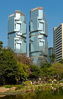 力宝中心,双子塔,香港公园,香港,中国,亚洲