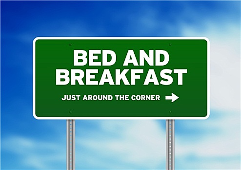 床,早餐,路标