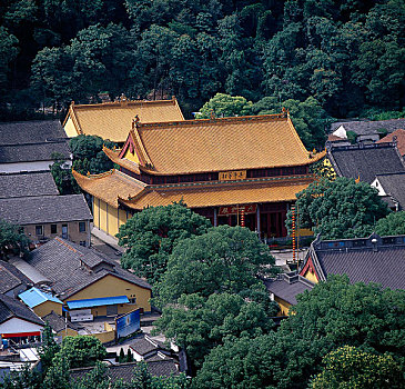 浙江杭州净寺西湖十景之一－－南屏晚钟