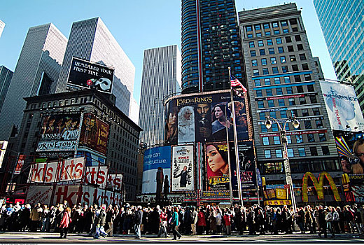 一堆,摊亭,时代广场,纽约