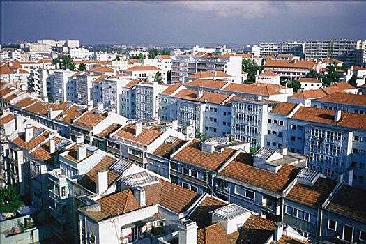 俯拍,城市,里斯本,葡萄牙