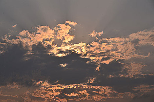 落日彩云景观