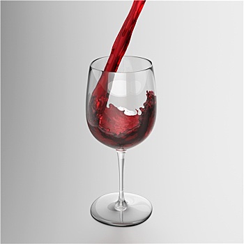 红酒,倒出,玻璃杯