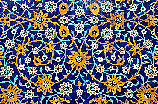彩色,砖瓦,清真寺,伊朗,波斯,亚洲