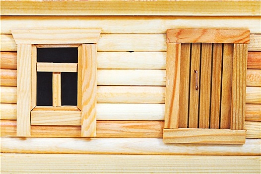 门,窗户,圆木,房子