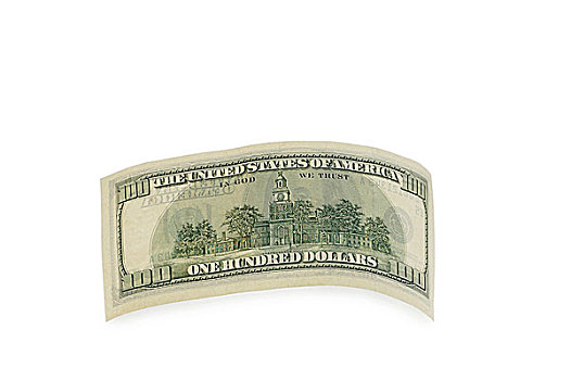 美元,货币,隔绝,白色背景