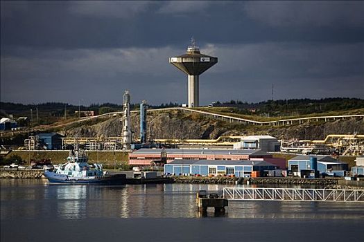 塔,气体,车站,卑尔根,挪威