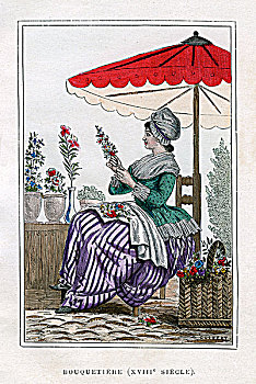 卖花人,18世纪