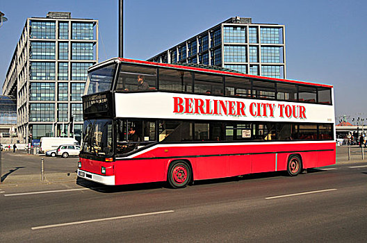 观光,巴士,正面,铁路,车站,柏林,德国,欧洲