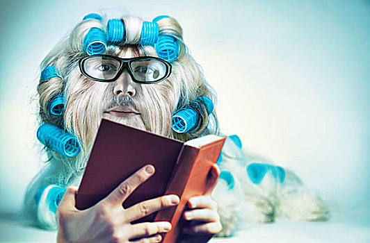 智慧,长发,狗,脸,眼镜,读,书本,变异,转基因,有趣,概念