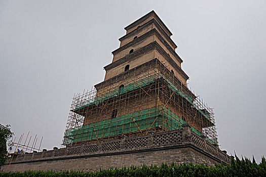 西安大雁塔景区大慈恩寺古建筑景观