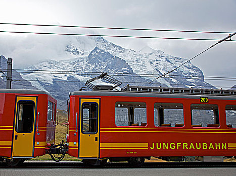 瑞士,阿尔卑斯山,少女峰,山,列车,伯尔尼阿尔卑斯山