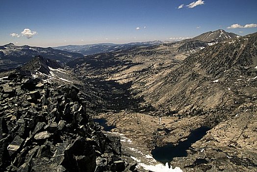 俯拍,山脉,优胜美地国家公园,加利福尼亚,美国