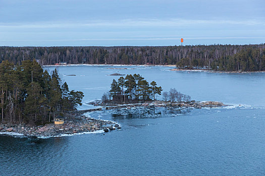 芬兰,赫尔辛基,岛屿,冬天