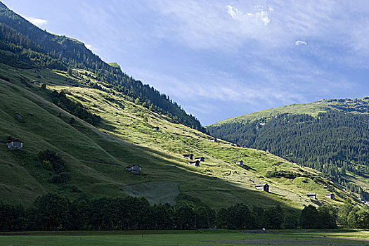 瑞士,格劳宾登,山谷,风景