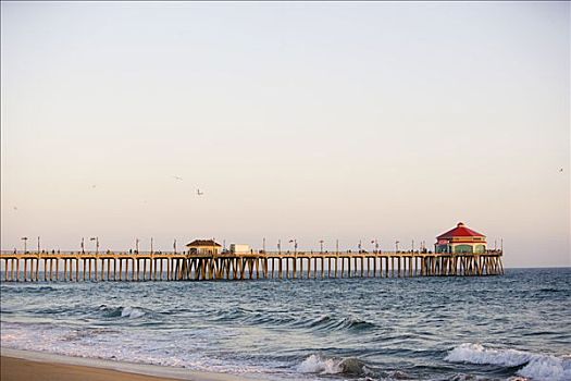 亨丁顿海滩,码头,加利福尼亚,美国