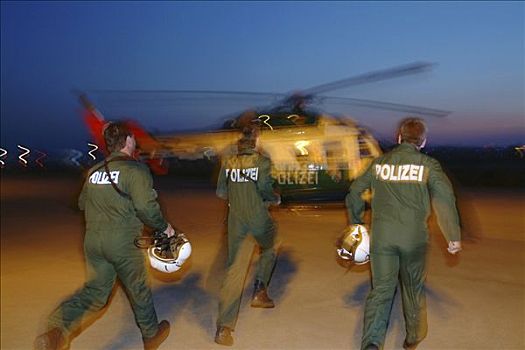 德国,紧急,开端,警报,直升飞机,摄影,红外线,罐,飞行,夜晚,视野,设备,警察,飞