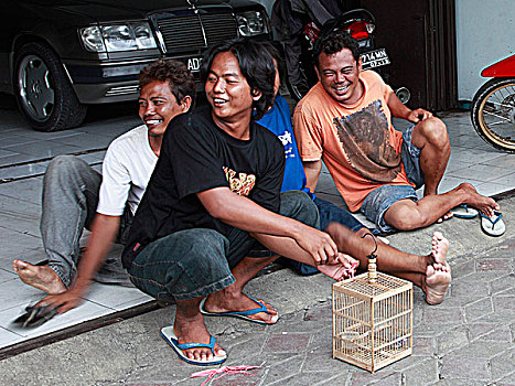 印度尼西亚,爪哇,单独,男青年,笑,人