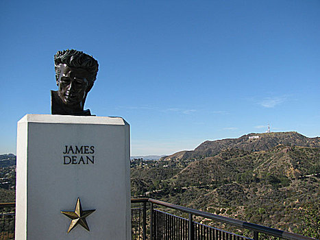 詹姆士-迪安,纪念,风景,好莱坞,标识,观测